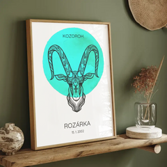 12 Znamení zvěrokruhu s vlastním jménem Plakát