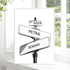 Křižovatka Rozcestí vlastní Plakát