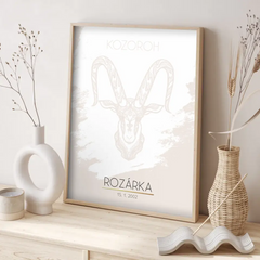 12 Znamení zvěrokruhu s vlastním jménem a pozadím Plakát