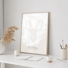 12 Znamení zvěrokruhu s vlastním jménem a pozadím Plakát