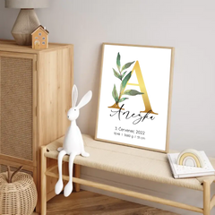 Narození miminka Abeceda Plakát