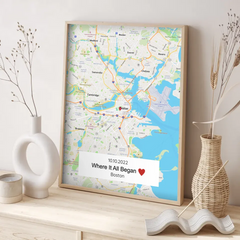 Personalizovaná Mapa Kde To Všechno Začalo Plakát