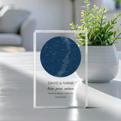 Hvězdná Mapa Akrylový Blok