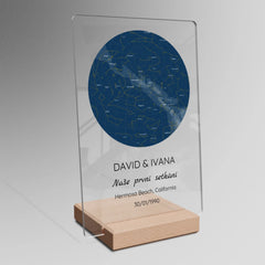 Hvězdná Mapa Akrylová Plaketa
