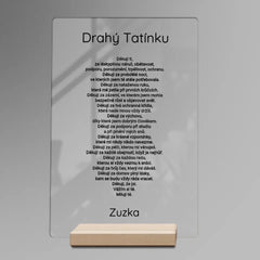 Poděkování tatínkovi Plaketa z akrylu