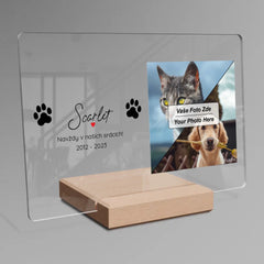 Vzpomínka na mazlíčka Plaketa na šířku