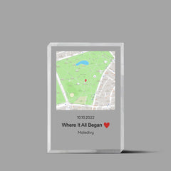 Personalizovaná Mapa Kde To Všetko Začalo Akrylový Blok