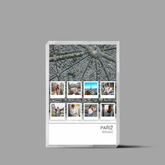 Cestovatelská mapa 8 polaroid fotografií Akrylový blok