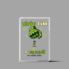 Tátův tým Hulk až 4 děti Akrylový Blok