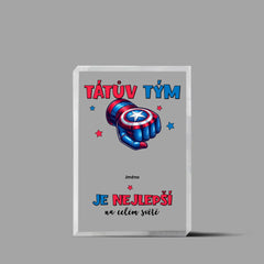 Tátův tým Kapitán Až 6 Dětí Akrylový Blok