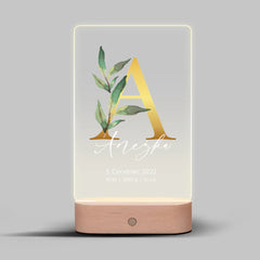 Narození miminka Abeceda Lampa LED