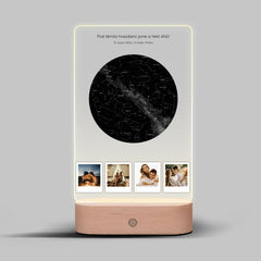 Hvězdná mapa 4 polaroid fotografie Lampa LED