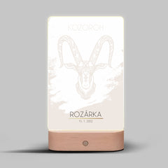 12 Znamení zvěrokruhu s vlastním jménem a pozadím Lampa LED