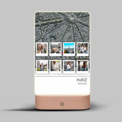 Cestovatelská mapa 8 polaroid fotografií Lampa LED