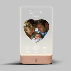 Narození dítěte s vlastní fotografií Lampa LED