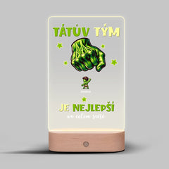Tátův tým Hulk až 4 děti Lampa LED