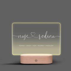 Naše rodina 2-6 členů Lampa LED