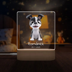 Animovaní psi Lampa LED