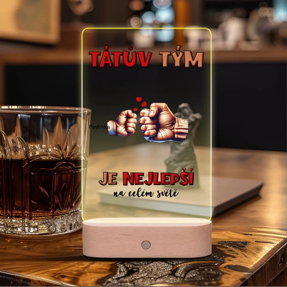 Tátův tým ruce až 5 dětí Lampa LED