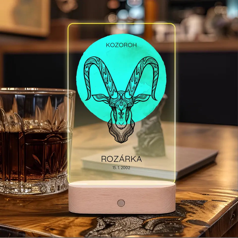 12 Znamení zvěrokruhu s vlastním jménem Lampa LED