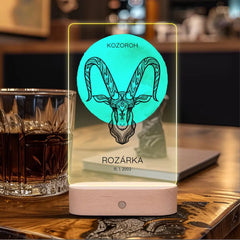 12 Znamení zvěrokruhu s vlastním jménem Lampa LED