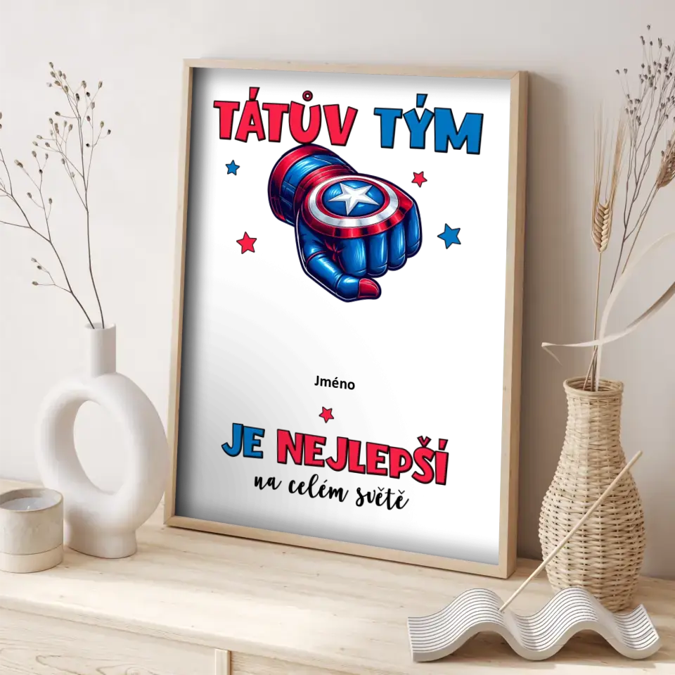 Tátův Tým Kapitán Až 6 Dětí Plakát