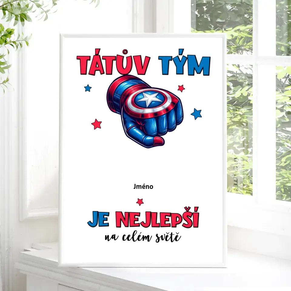 Tátův Tým Kapitán Až 6 Dětí Plakát