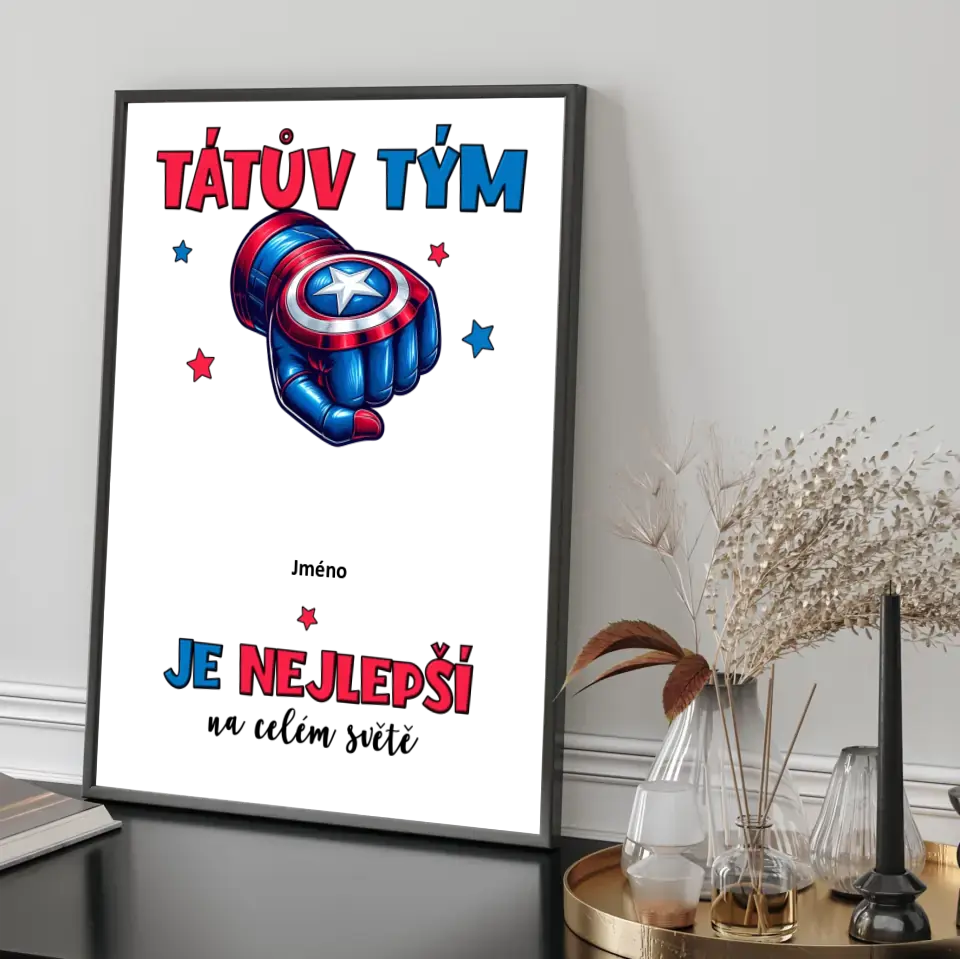 Tátův Tým Kapitán Až 6 Dětí Plakát