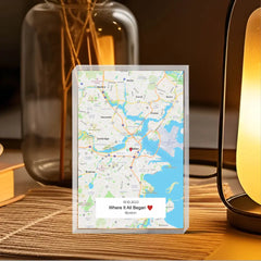 Personalized Map Where It All Began Acrylic Block