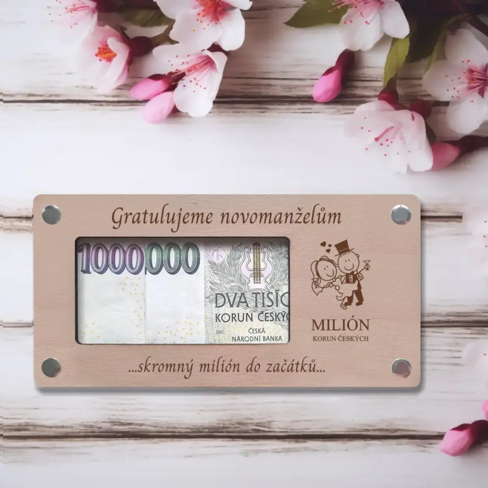 Dřevěné přání - Milion korun