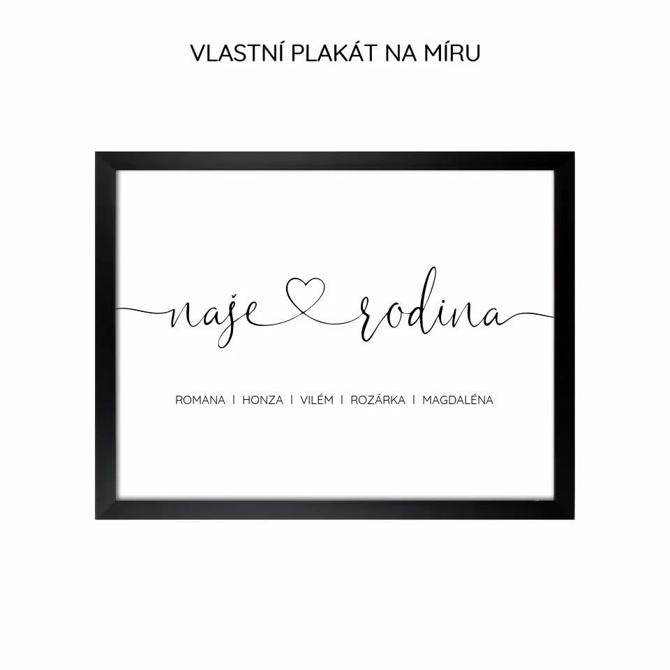 Naše rodina 2-6 členů Plakát