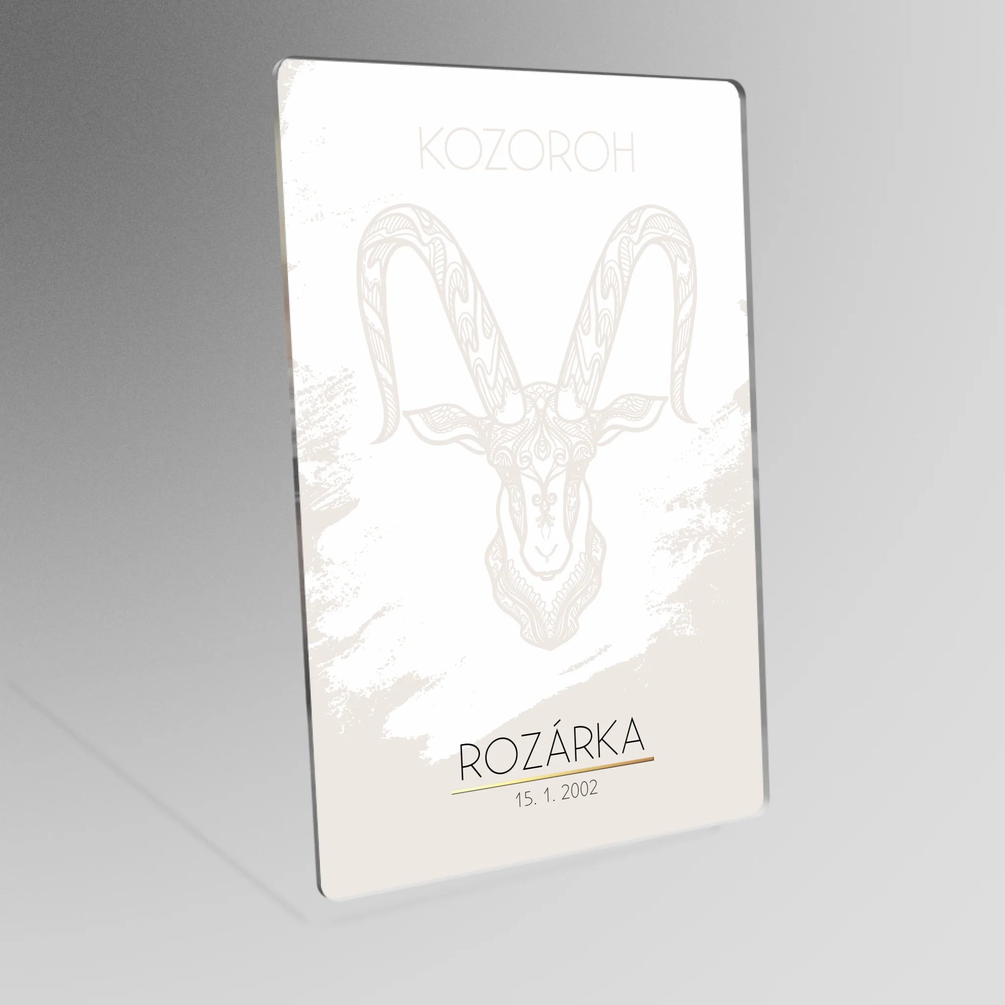 12 Znamení zvěrokruhu s vlastním jménem a pozadím Plaketa