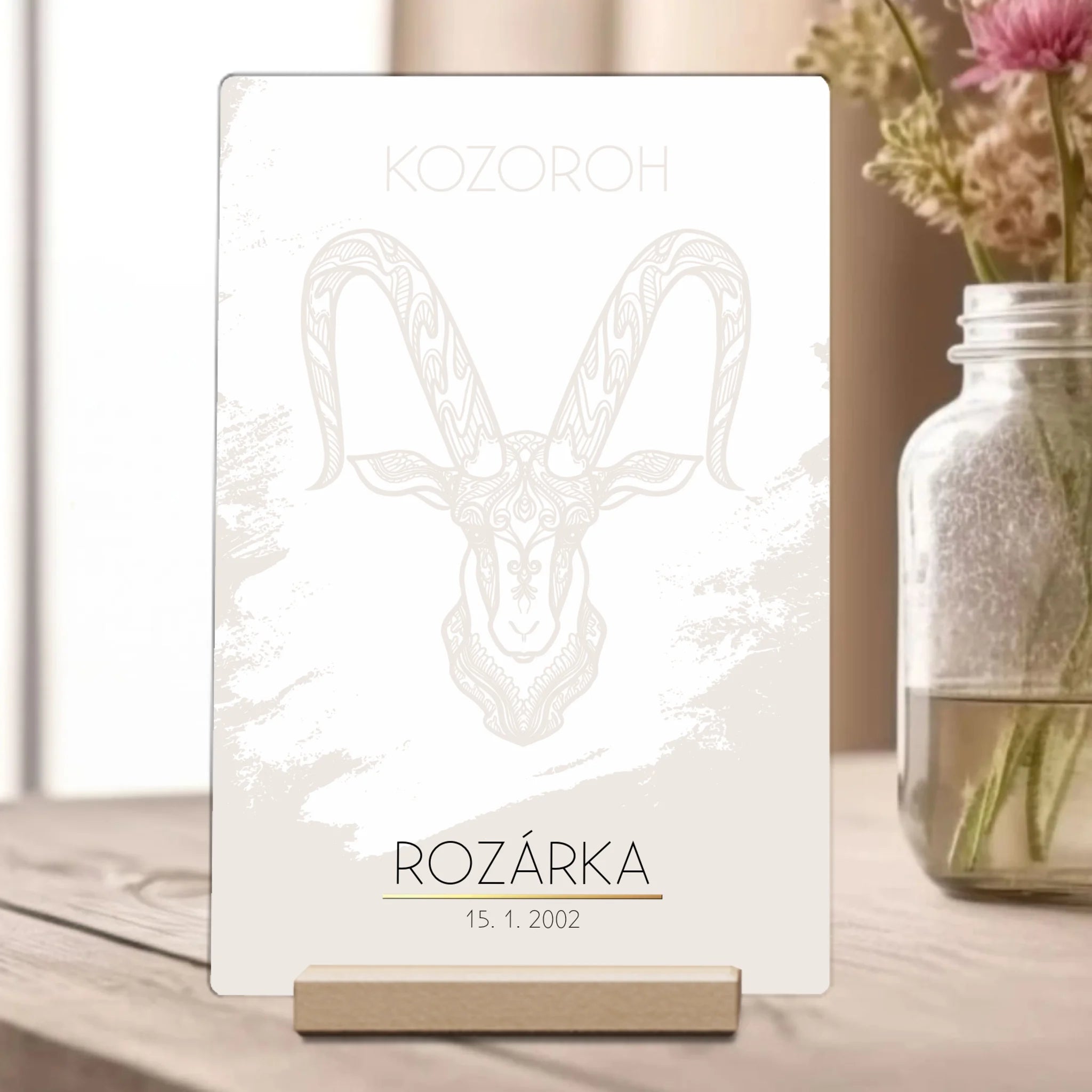 12 Znamení zvěrokruhu s vlastním jménem a pozadím Plaketa