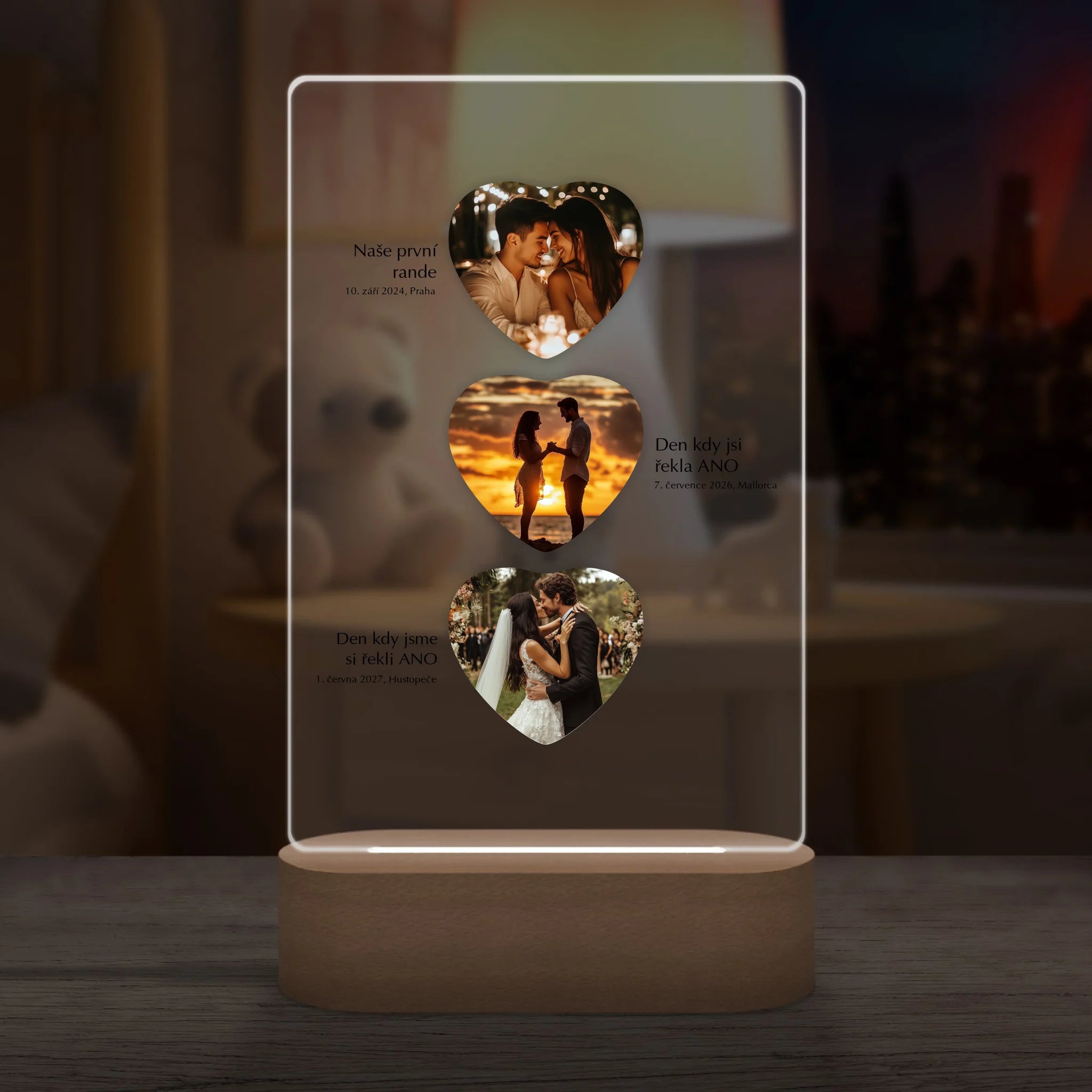 Svatební výročí Lampa LED