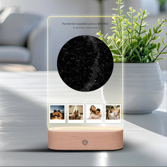 Hvězdná mapa 4 polaroid fotografie Lampa LED