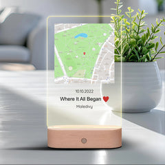 Personalizovaná mapa kde to všechno začalo Lampa LED