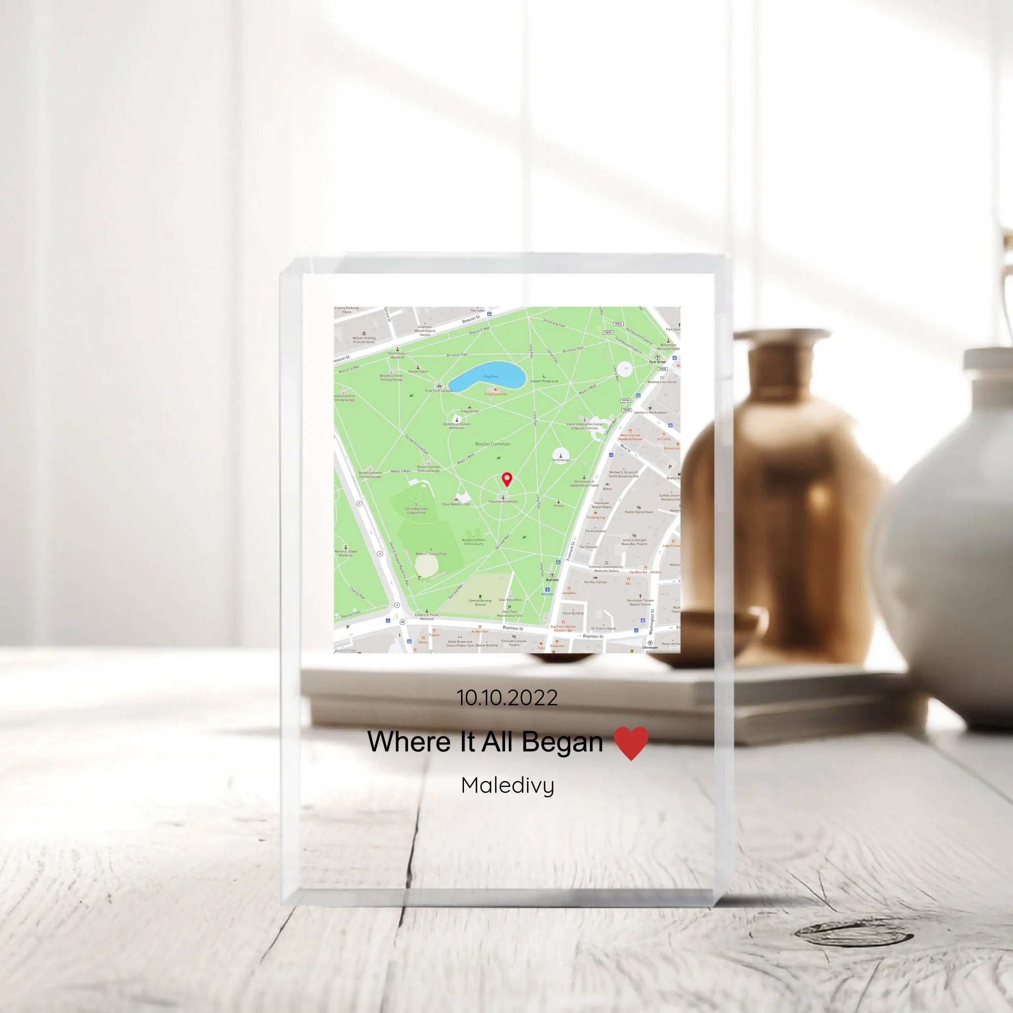 Personalizovaná Mapa Kde To Všechno Začalo Akrylový Blok