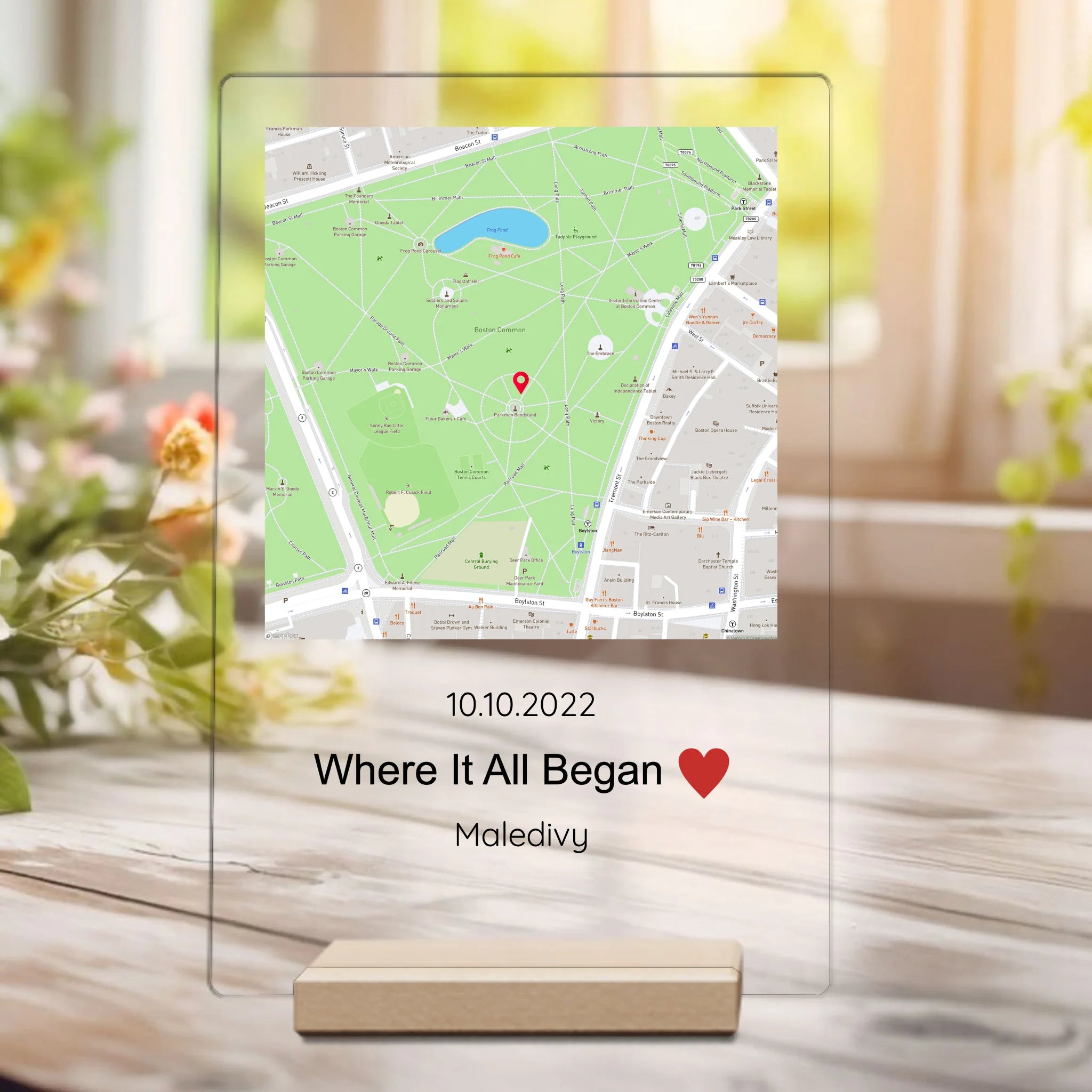 Personalizovaná mapa kde to všechno začalo Plaketa