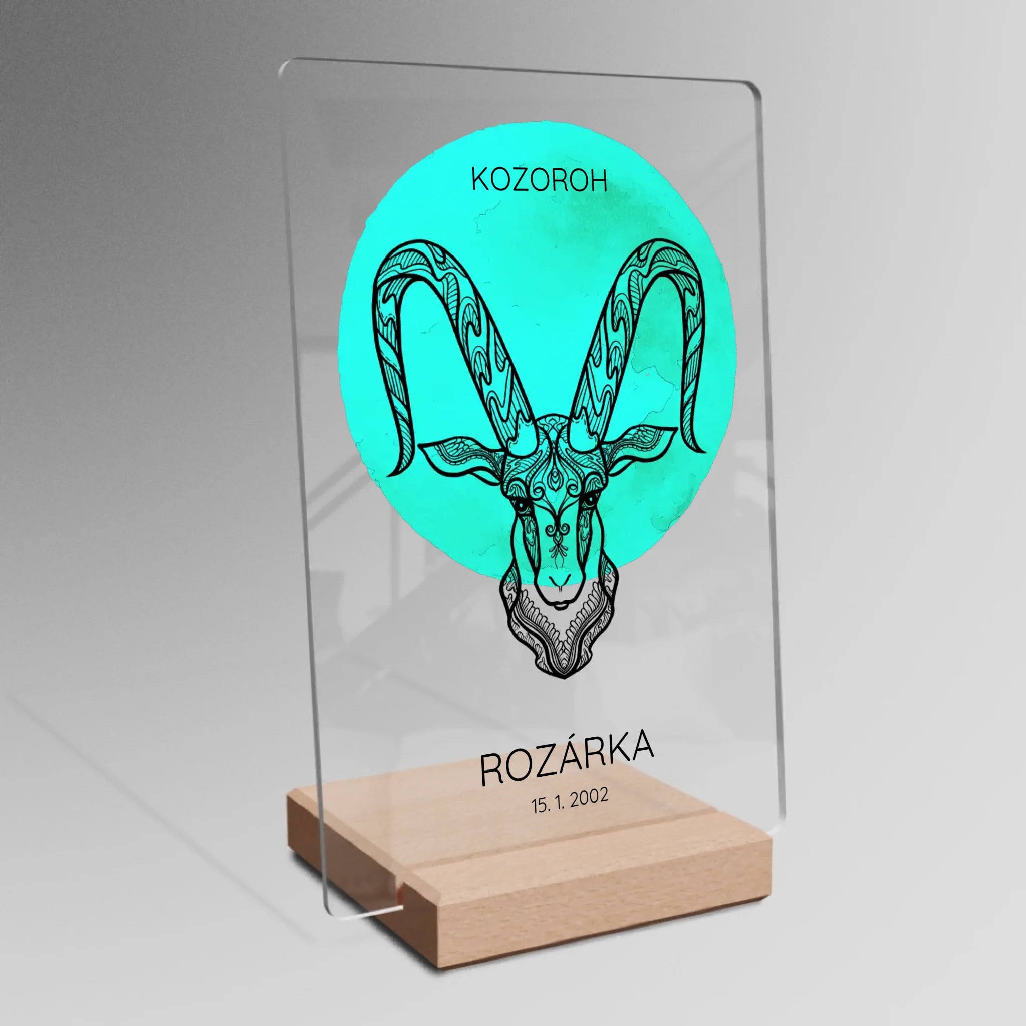 12 Znamení zvěrokruhu s vlastním jménem Plaketa z Akrylu