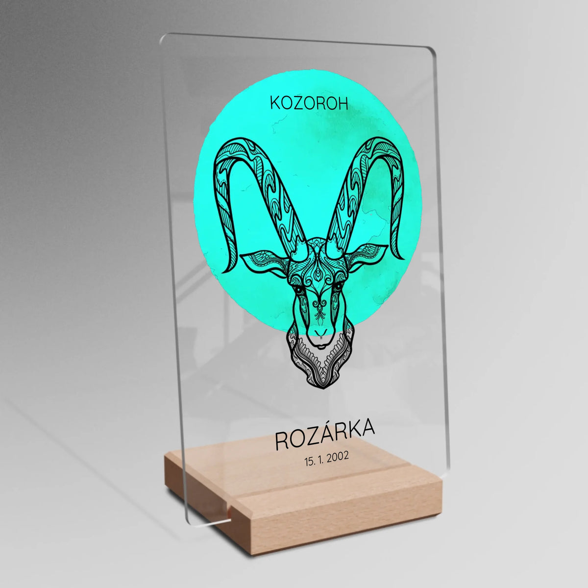12 Znamení zvěrokruhu s vlastním jménem Plaketa z Akrylu