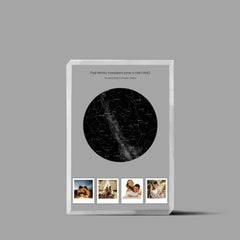 Hvězdná mapa 4 polaroid fotografie Akrylový Blok