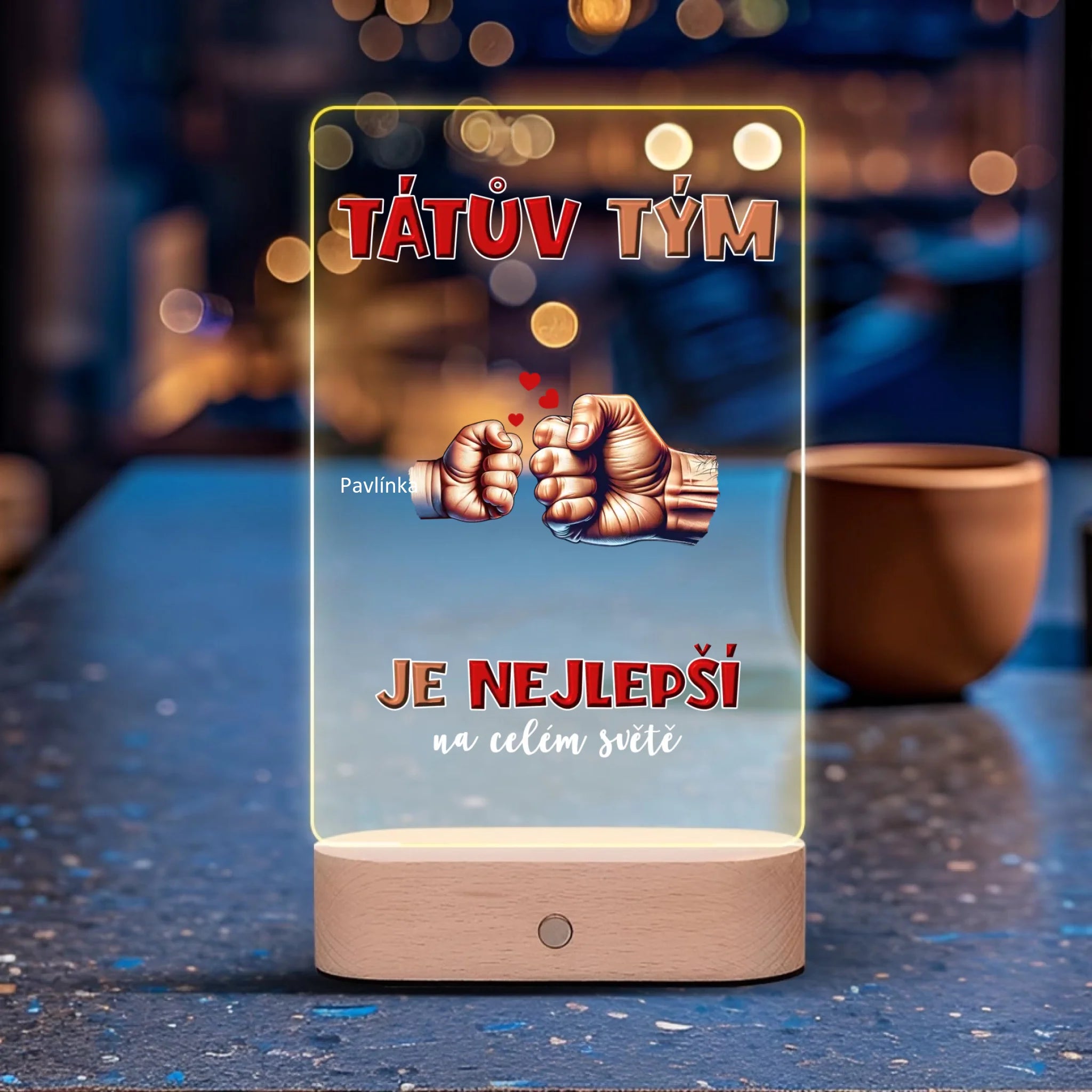 Tátův tým ruce až 5 dětí Lampa LED