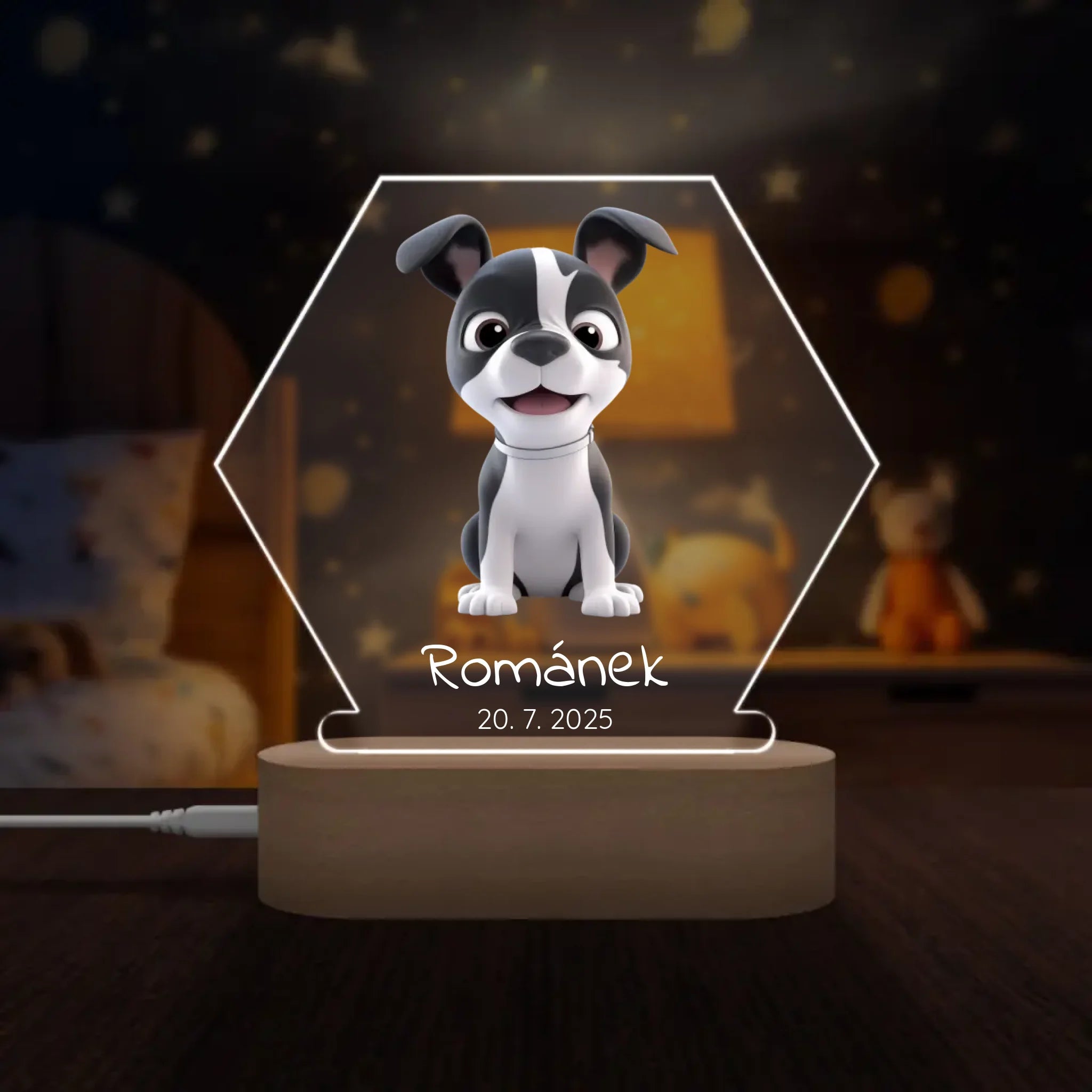 Animovaní psi Lampa LED