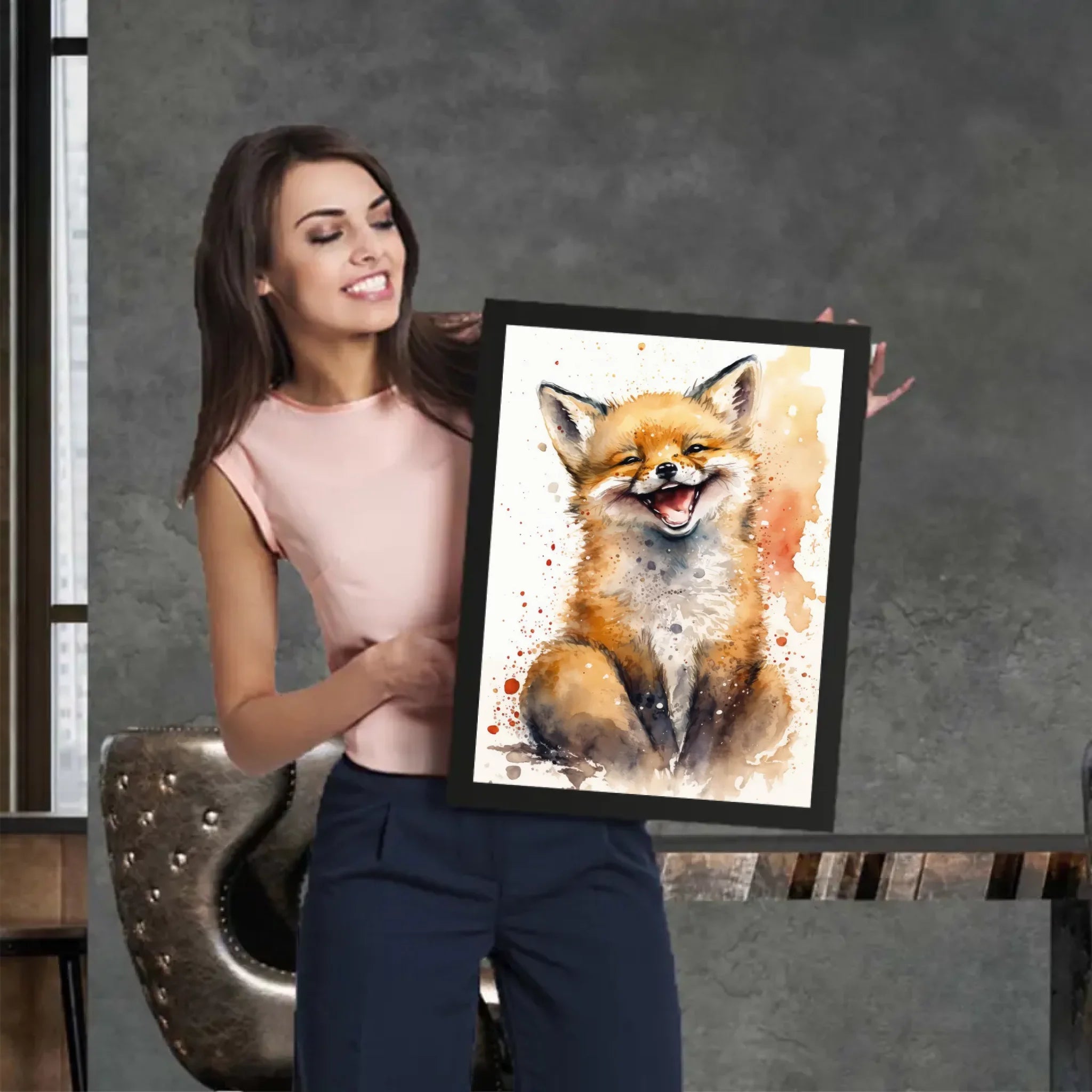 Zvířátka watercolour Plakát