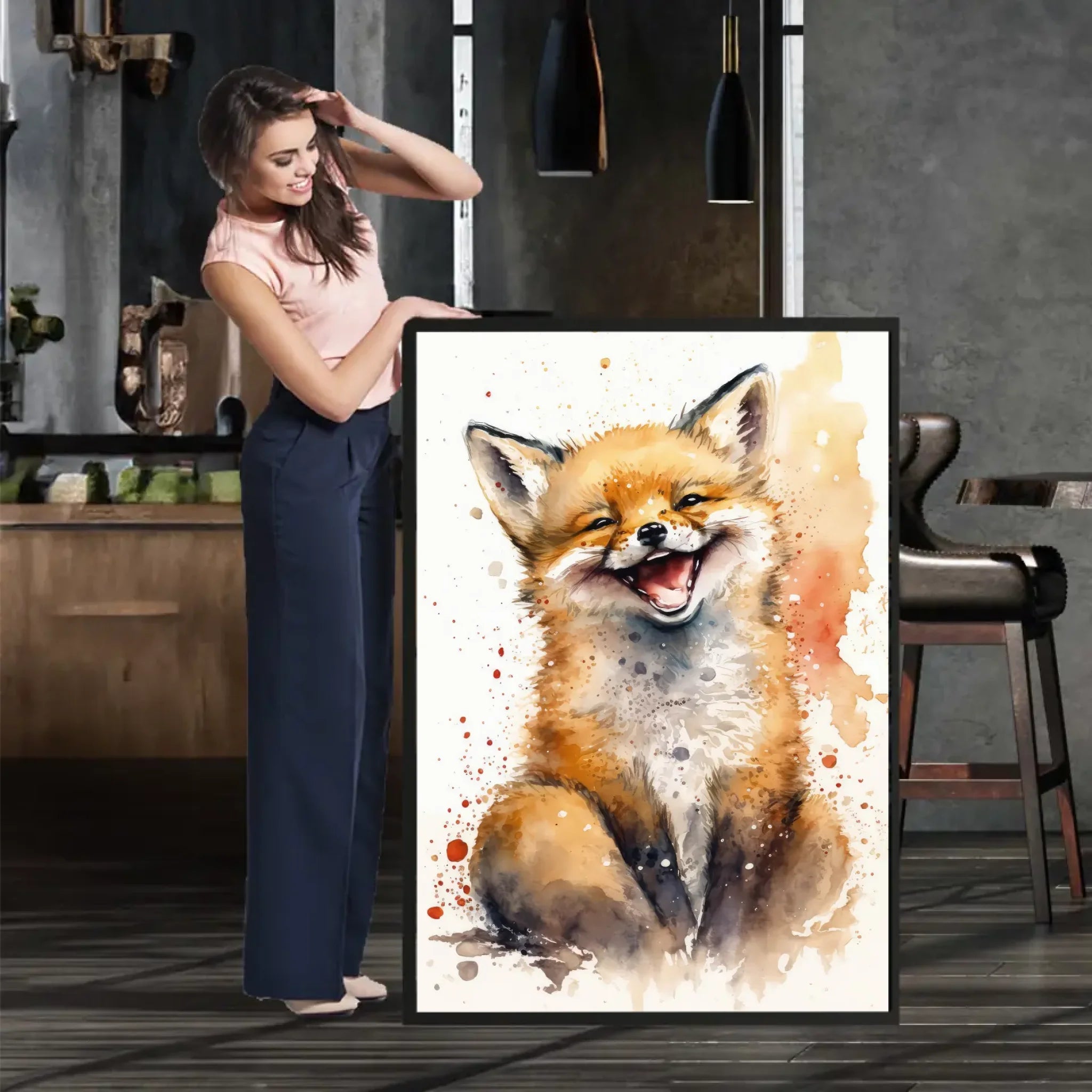 Zvířátka watercolour Plakát