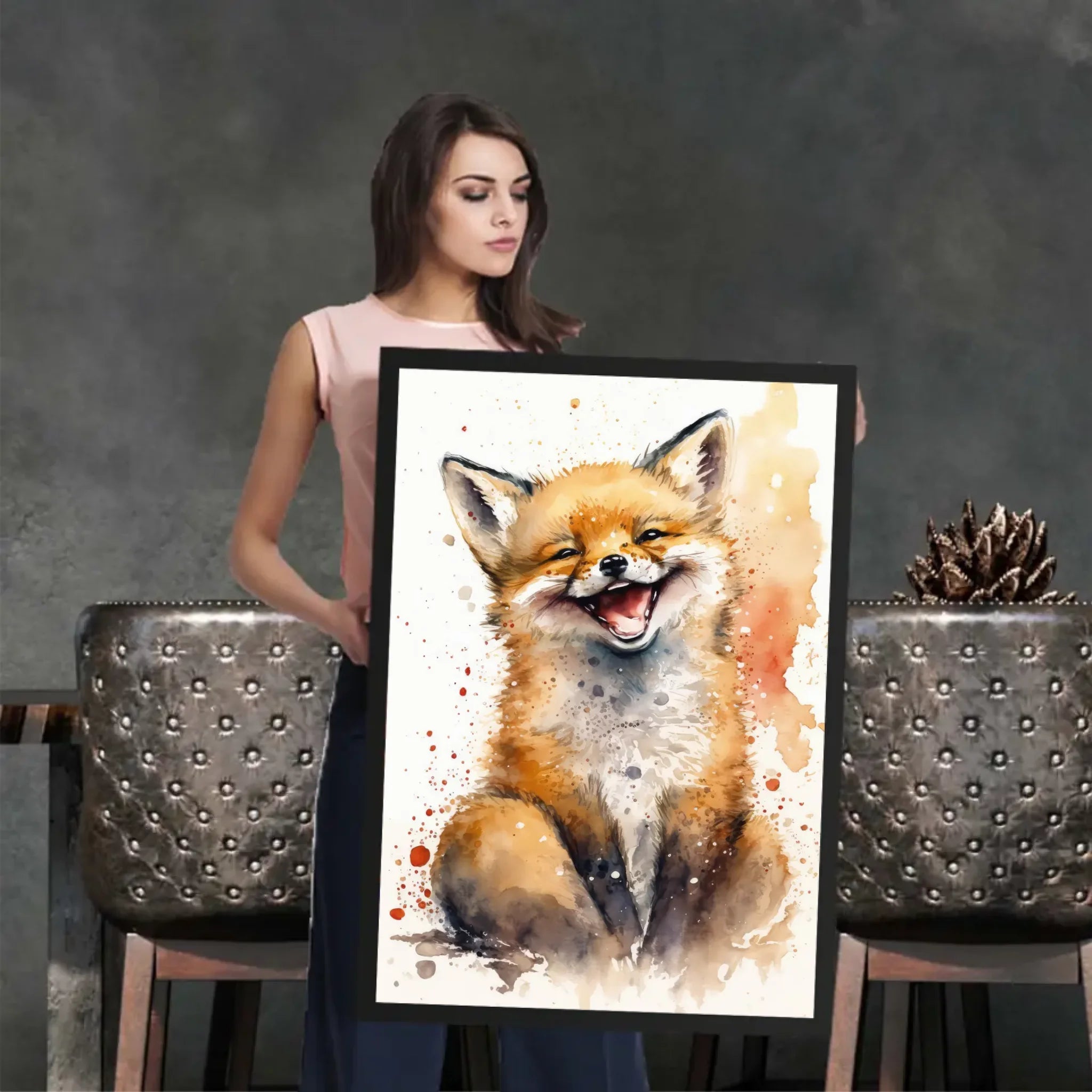 Zvířátka watercolour Plakát