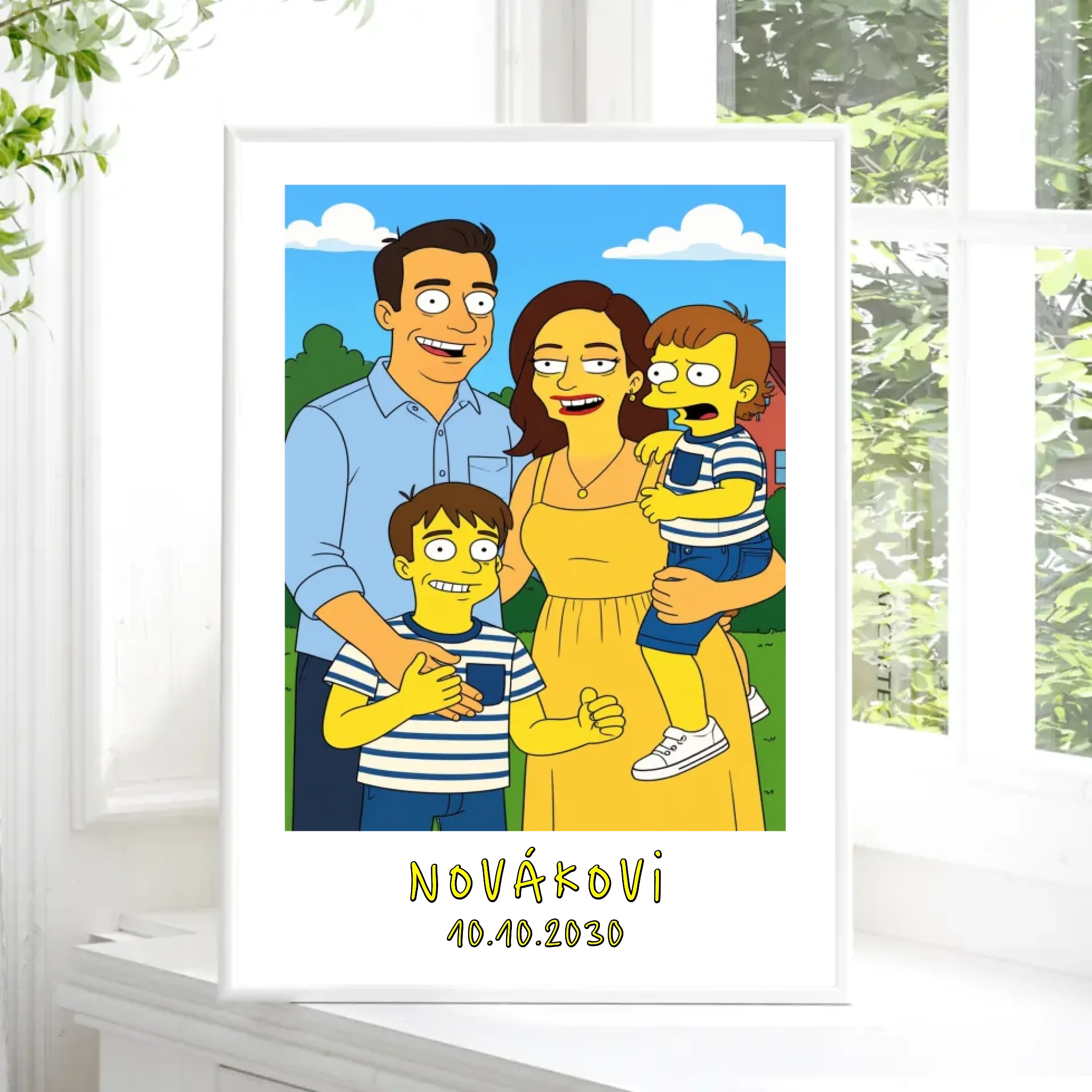 Karikatura z vlastní fotky Žlutí Plakát