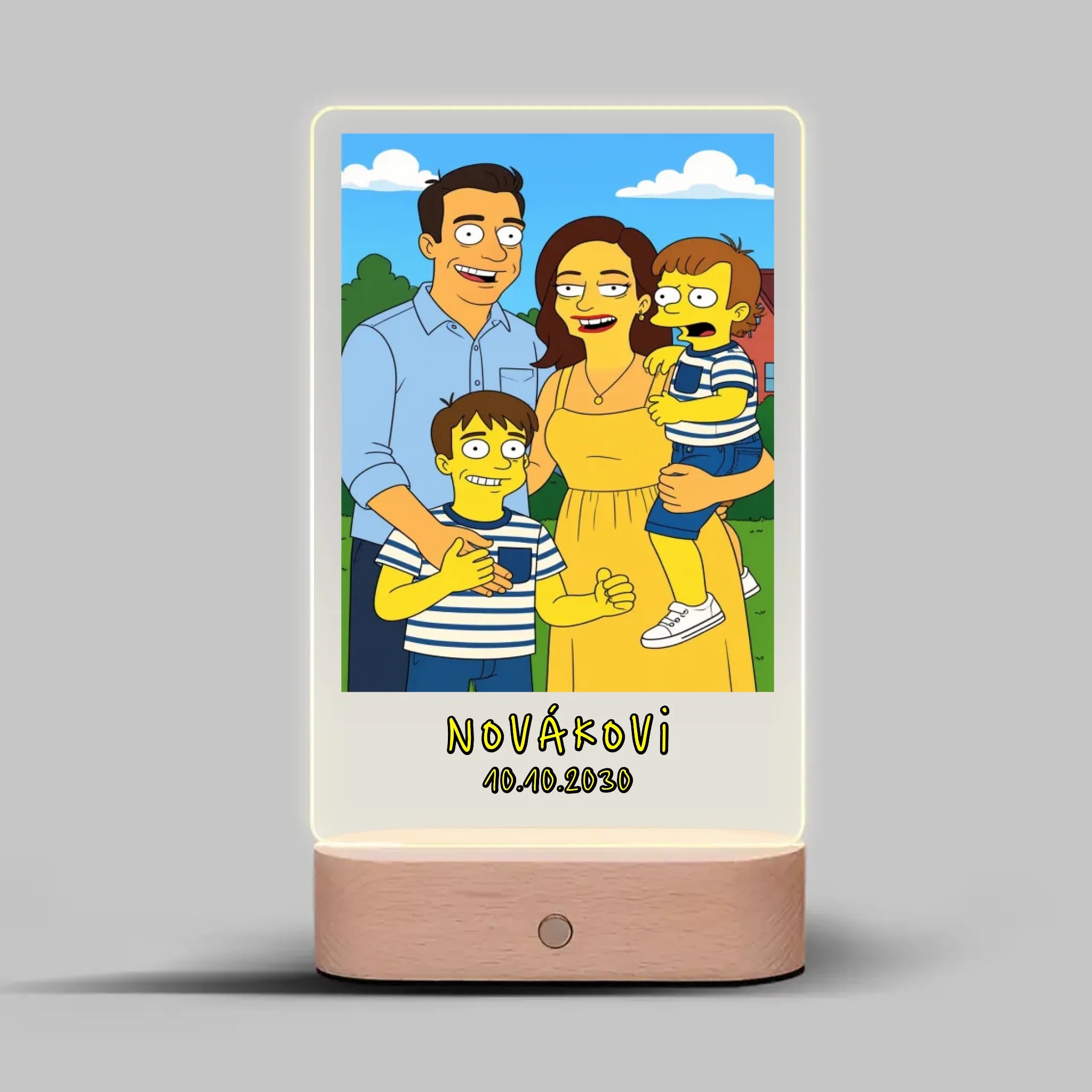 Karikatura z vlastní fotky Žlutí Lampa LED